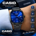 Casio Men’s Blue Dial Quartz Watch – Stainless Steel Bracelet & Date Display