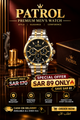 PATROL Premium Men’s Digital Analog Watch – Black & Gold Luxury Design