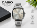 Casio Men’s Silver Quartz Watch – Elegant Stainless Steel Bracelet