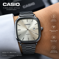Casio Men’s Silver Quartz Watch – Stainless Steel Bracelet & Date Display